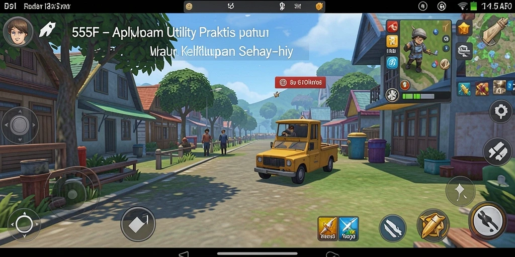 Tampilan antarmuka 555F yang bersih dan sederhana.