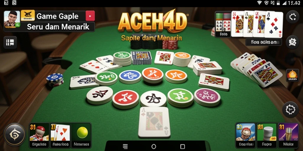 Gameplay Gaple yang menegangkan dan seru.