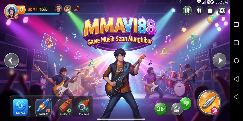 Tampilan gameplay seru di AMAVI88 saat bermain musik.