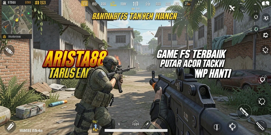Screenshot ARISTA88 menunjukkan situasi pertempuran FPS yang mendebarkan.