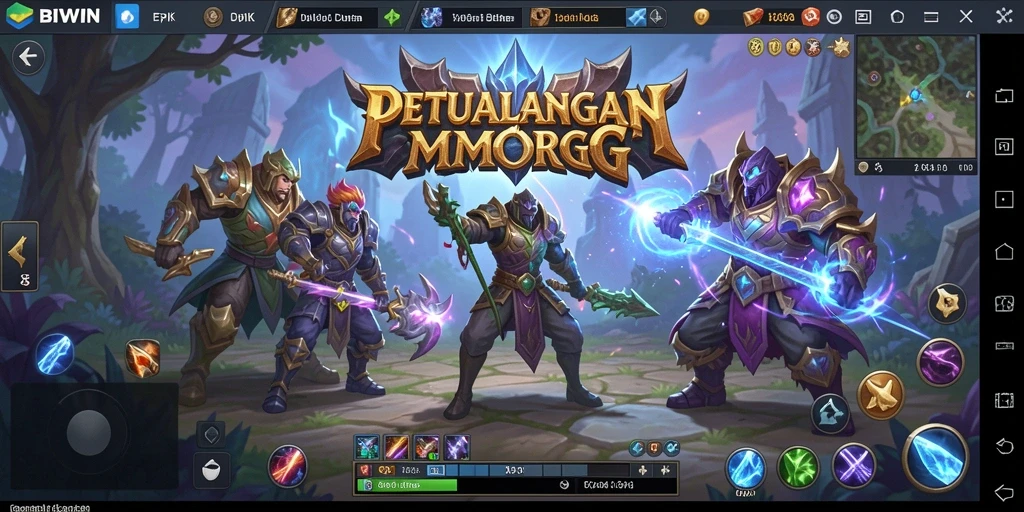 Tangkapan layar gameplay <strong>BIWIN</strong> yang menunjukkan aksi pertempuran epik.