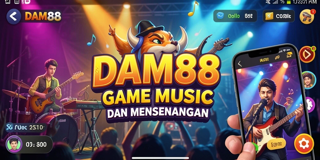 Tampilan gameplay <strong>DAM88</strong> yang mengasyikkan dengan musik yang menari-nari.