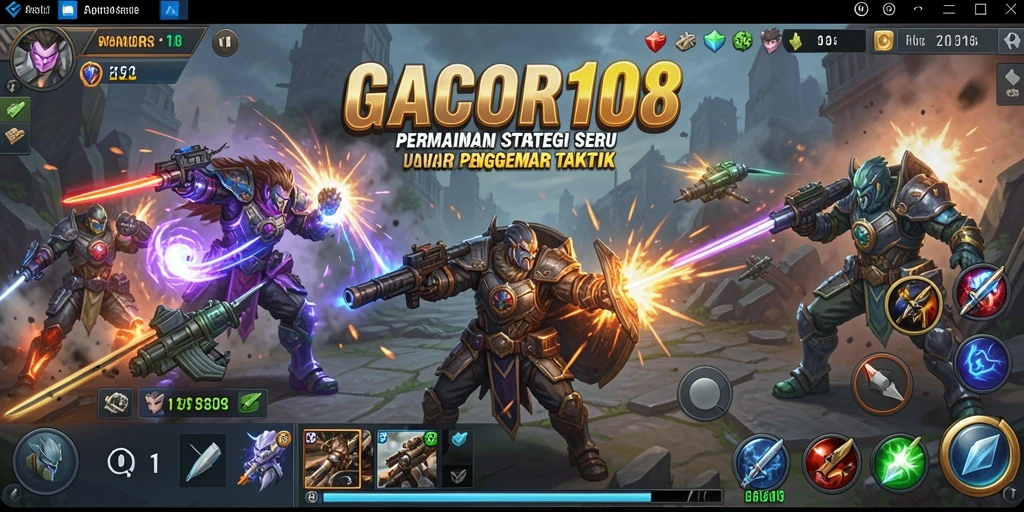 Screenshot utama GACOR108 menampilkan gameplay strategi yang mendebarkan.