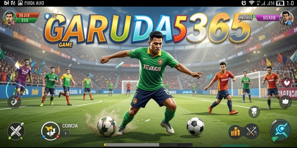 Screenshot GARUDA365 menampilkan aksi pertandingan seru dalam olahraga.
