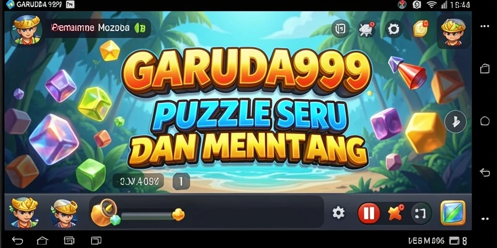 Tampilan gameplay GARUDA999 yang menyoroti tantangan puzzle yang seru.