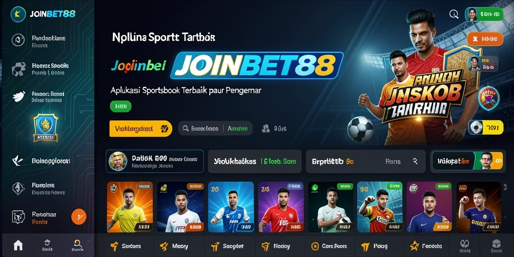 Tampilan antarmuka utama JOINBET88 dengan berbagai opsi taruhan.