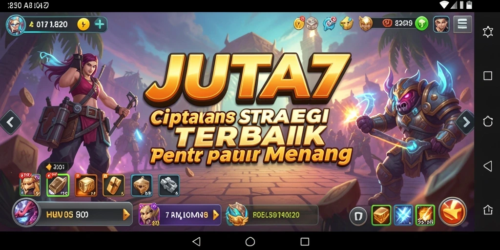 Tampilan menarik gameplay JUTA7 dalam aksi strategi.