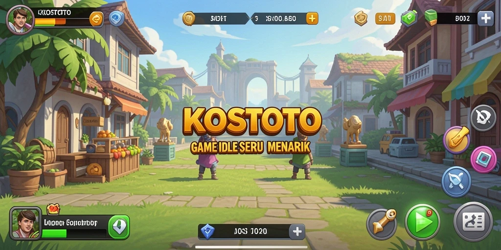 Tampilan gameplay KOSTOTO yang mengasyikkan dan penuh warna.