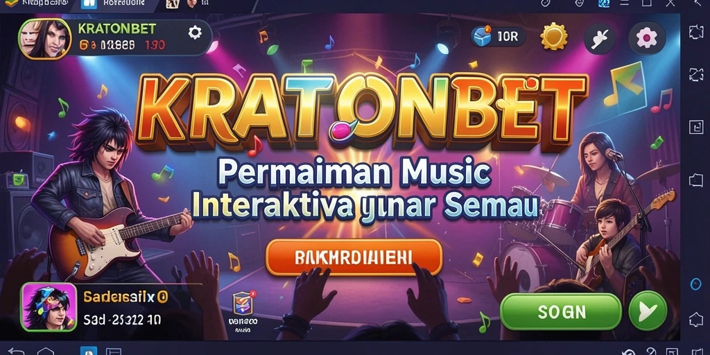 Screenshot dari gameplay <strong>KRATONBET</strong> menampilkan keseruan bermain musik.