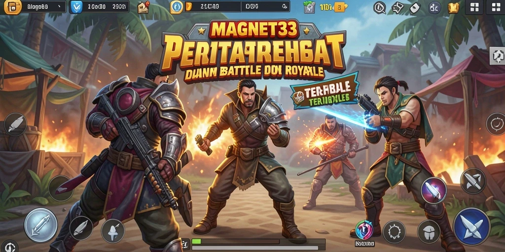 Tampilan gameplay menegangkan dan strategi dalam pertempuran Battle Royale.