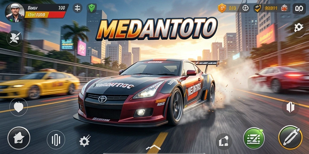 Gameplay Racing MEDANTOTO yang seru dan menegangkan.