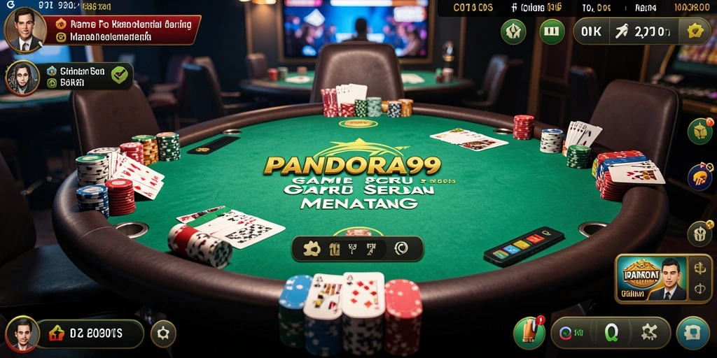 Tampilan menarik dari gameplay poker di PANDORA99.