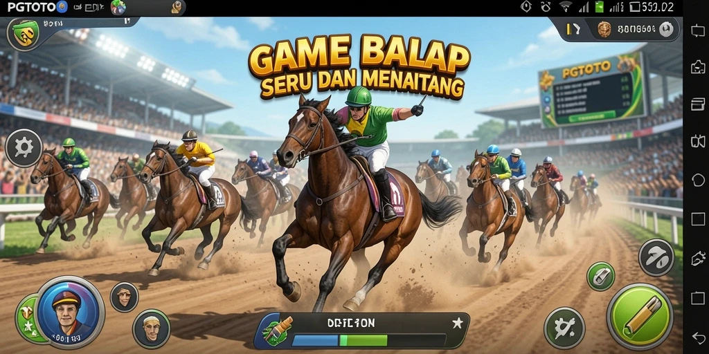 Tangkapan layar gameplay PGTOTO dengan balapan seru dan kendaraan yang bertenaga.