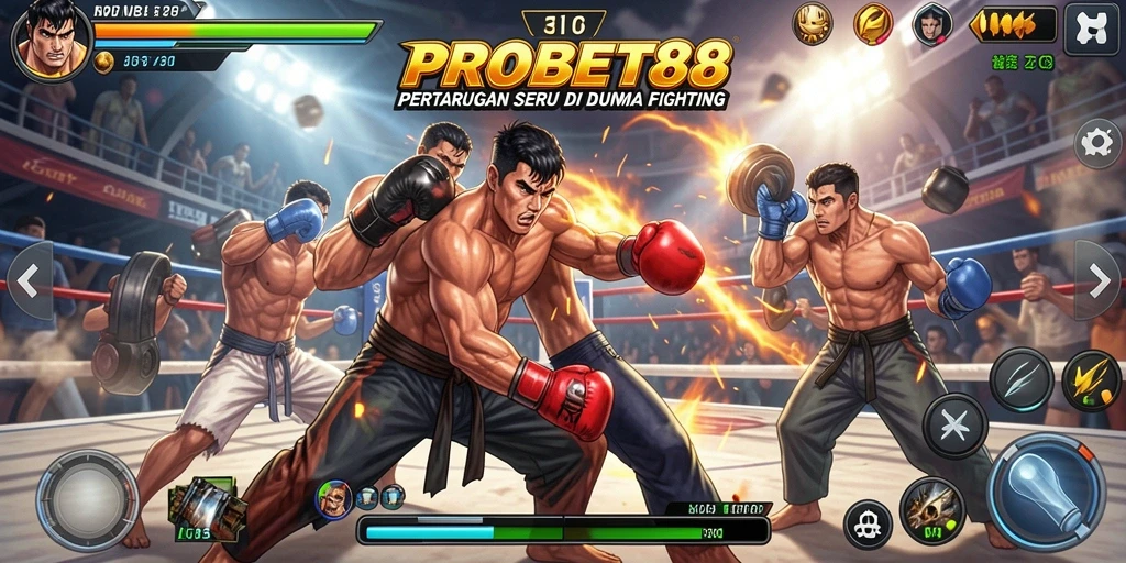 Screenshot PROBET88 menampilkan aksi pertarungan yang mendebarkan.