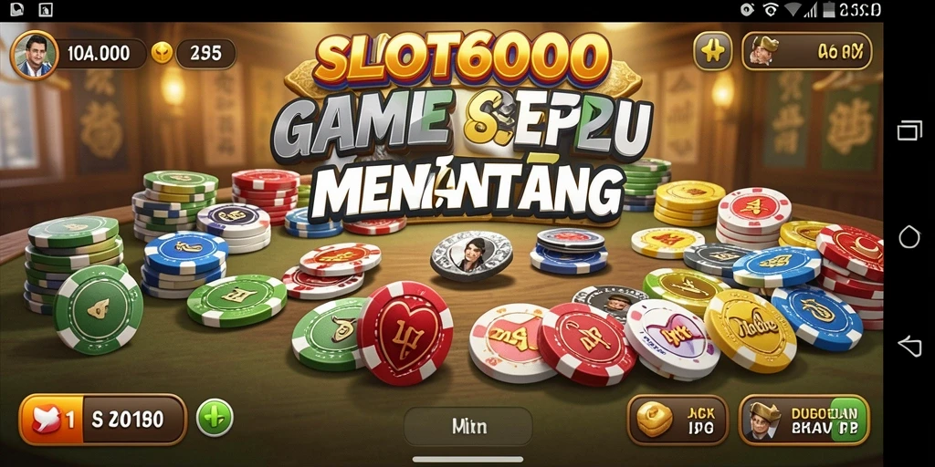 Tampilan gameplay seru permainan Gaple di SLOT6000.