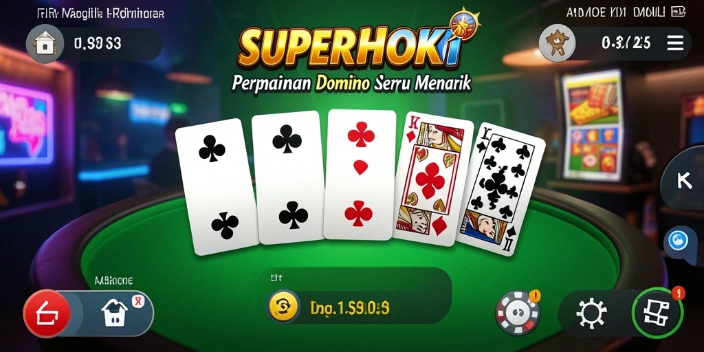 Tampilan utama gameplay SUPERHOKI yang seru dan menarik.