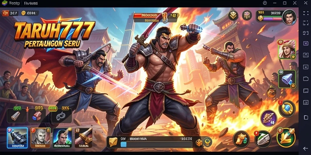 Screenshot TARUH777 menunjukkan aksi pertarungan yang seru.