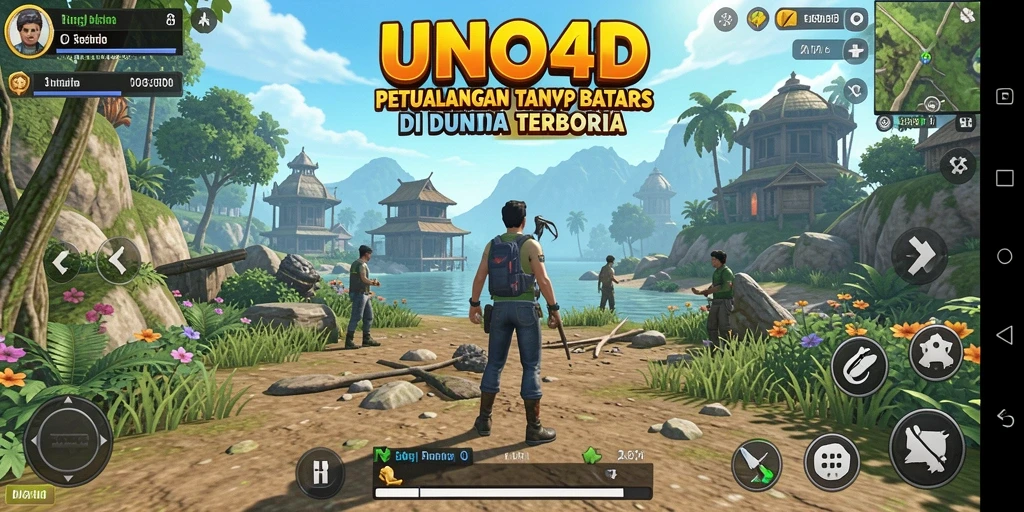 Gameplay menarik dan mendalam dalam dunia terbuka UNO4D.