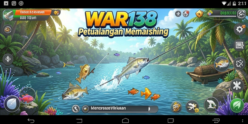 Tampilan gameplay yang menarik dari WAR138 saat memancing.