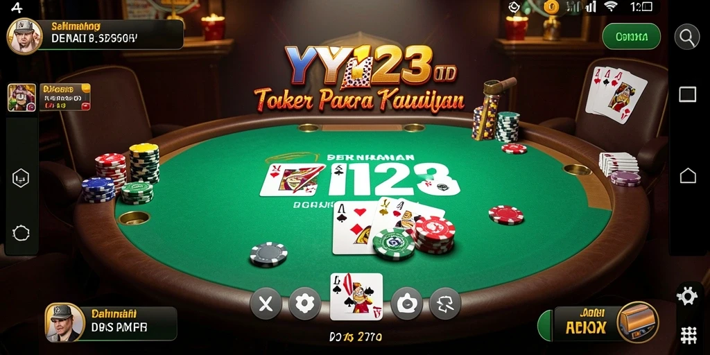Tampilan gameplay menarik dari permainan Poker di YY123.